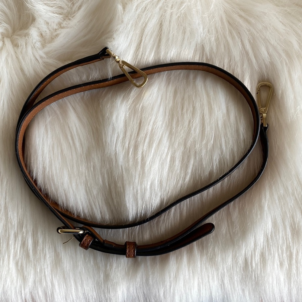 42” Calvin Klein NWOT brown purse strap with golden colored hooks